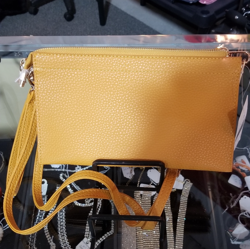 Women's Vegan crossbody and wristlet